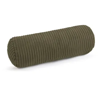 Nackenrolle MAGMA HEIMTEX "SHARA Nackenrolle", oliv, B:0cm H:0cm L:40cm Ø:15cm, Faserbällchen (Polyester), Polyamid, Polyester, Funktionskissen, Nackenrolle, Kuschelige Nackenrolle aus Cord – Komfort trifft Stil