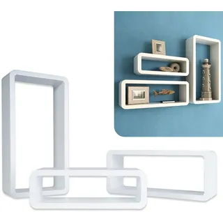 DOMAX Wandregal 3er Set 0 x 0 x 0 cm Weiß