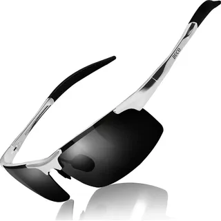 DUCO Herren Polarisierte Sportsonnenbrille Al-Mg Ultraleicht UV400-Schutz