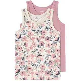 NAME IT Mädchen Nmftank Top 2p Nostalgia Flower Noos, Nostalgia Rose, 98