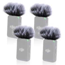 YOUSHARES Mikrofon Windschutz für DJI Mic, 4 PCS Fell Wind Muff Pop Filter kompatibel mit DJI Mic, Professionelle Außen Windfilter Schallschutz (4 Stück)