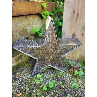 Metallstern zum Stellen, schwarz-gold