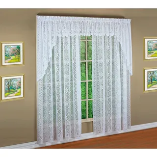 Today's Curtain Hopewell Premium-Spitzen-Stoffbahn, 160 cm, Weiß, 147 x 160 cm (B x L)