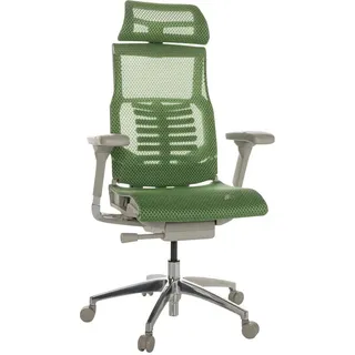 Mid.you Drehstuhl , Grün , Kunststoff , Drehkreuz , 67x119-135x60 cm , Sitzfläche 360° drehbar, inklusive Armlehnen, ergonomische Rückenlehne , Büromöbel, Bürostühle, Drehstühle