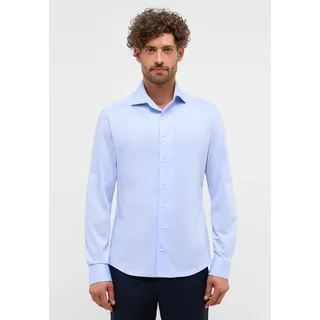 Langarmhemd ETERNA "SLIM FIT", Herren, Gr. 39, Normalgrößen, blau (hellblau), 58% Baumwolle, 42% Polyester, schmal, Manschette, Hemden Langarmhemd, NON IRON (bügelfrei)