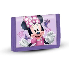 Disney Unisex Kids Velcro Geldbörse Butterflies 5164 Lila Einheitsgröße