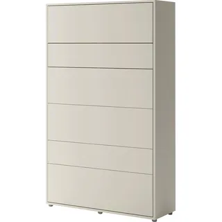 MIRJAN24 Wandklappbett Bed-Concept BC-02 120x200 Vertical, Stilvoll Funktionsbett, Modernes Schrankbett (Farbe: Cashmere) - Beige
