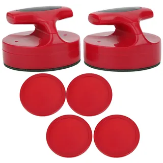Hockeyspieltabelle 94mm Slider Pusher Set mit 4 Puckszubehör großer Größe rot