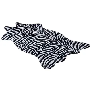 Backbayia Kunstfell Teppich rutschfest Bettvorleger Bodenteppich für Wohnzimmer, Schlafzimmer (Zebra)