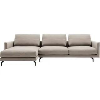 Creation BY ROLF BENZ Ecksofa "CR.414, Designecksofa, Polsterecke, Breite 300cm, L-Form" wahlweise aus feinstem Rindsleder oder hochwertigem Chenille, graubeige, natur
