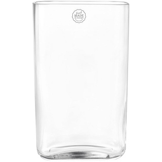 Ambia Home Vase , Klar , Glas , rechteckig , 16x8x28 cm , Coldcut, mundgeblasen, handgemacht , Dekoration, Vasen, Glasvasen