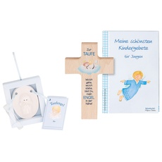 Tauf- Geschenkset - Taufengel mit Taufkreuz für Jungen/Taufgeschenke für Jungs
