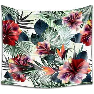 DekoArte TP34 - Moderne Wandteppich, digital bedruckt, 100% Polyestergewebe, Dekoration für Ihr Wohnzimmer oder Schlafzimmer, Weltkarte oder Weltkarte in Rot, 150 x 130 cm