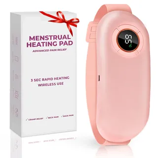 Wärmegürtel periode mit vibration, iklestar Perioden wärmegürtel mit Timer, 6 Temperatur- und Massageeinstellungen Periodengürtel, kabelloses Wintergeschenk für sie