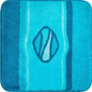 Grund Bidet-Vorleger , Türkis , Textil , Streifen , rechteckig , 60x60 cm , Oeko-Tex® Standard 100, Made in Europe , rutschfest , Heimtextilien, Badtextilien, Badematten