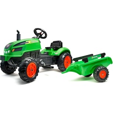 Bild 2048AB X Tractor grün mit offener Haube und Anhänger Traktoren