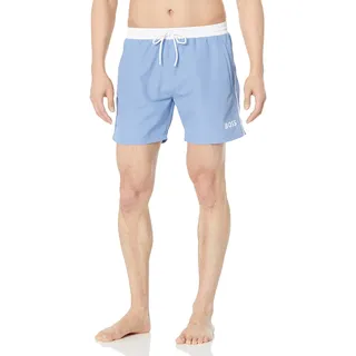 BOSS Herren-Badehose, mittellang, einfarbig, Marineblau, XL