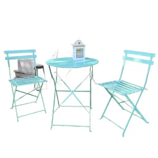 raumhirsch Gartenmöbel Set SEMPLICI klappbar 3-teilig für 2 Personen Klapptisch mit 2 Stühlen Balkonmöbel Set Sitzgruppe Outdoor
