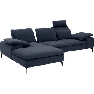 W.Schillig Ecksofa »valentinoo«, (Set), inklusive Hocker, mit Sitztiefenverstellung, Breite 299 cm blau