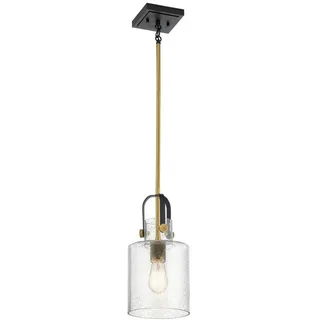 Elstead Lighting Hängeleuchte , Messingfarben , Metall, Glas , 65.4 cm , Grüner Punkt, RoHS , höhenverstellbar , Lampen & Leuchten, Leuchtenserien
