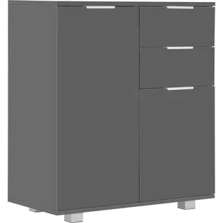 SYFAXTM Sideboard Hochglanz-Grau 71x35x80 cm Holzwerkstoff - Grau