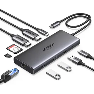 UGREEN USB-C Hub 100W PD Grey, 10-in-1 - Grau
