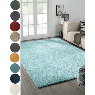 Myflair Möbel & Accessoires Hochflor-Teppich »My Shaggy« rechteckig 37 mm Höhe Shaggy, Uni-Farben, leicht glänzend, Microfaser, extra flauschig,