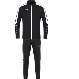 JAKO Herren Trainingsanzug Polyester Power, Schwarz, XXL