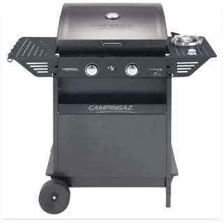 Gasgrill mit Rädern 2 Stahlbrenner und Seitenbrenner XPERT 200 LS PLUS - Schwarz