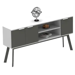 Aktenschrank Schrank Office Schränke Ablagekommode Büroschrank Sideboard - Weiß