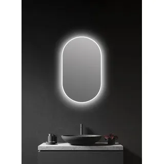 Talos LED Spiegel oval 45 x 75 cm Weiß