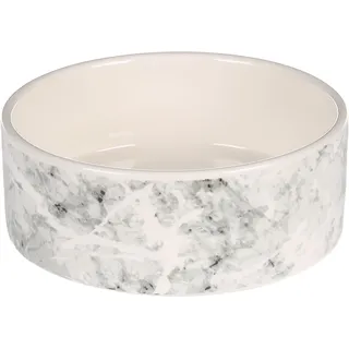Flamingo Futter- UND TRINKNAPF Hund Marmi Keramik GRAU RUND 400ML 13,5x4,5CM