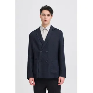 CASUAL FRIDAY CFEdlund Herren, Sakkos Anzugsjacke Jacke 100% Leinen Relaxed Fit - blau