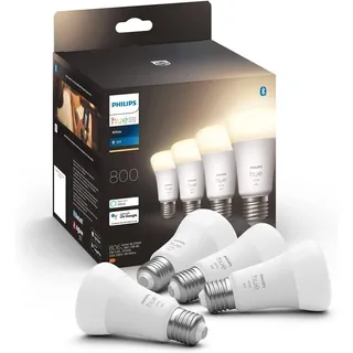 Philips Hue White E27 Viererpack 800lm - Weiß