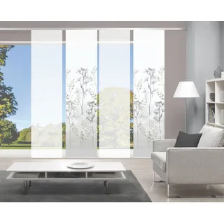 Schiebegardine VISION S "HELVIN 4er SET" Gr. 1, grau, B:60cm H:260cm, Polyester, Gardinen, Schiebegardine, Schiebevorhang Digidruck 4er Set HELVIN