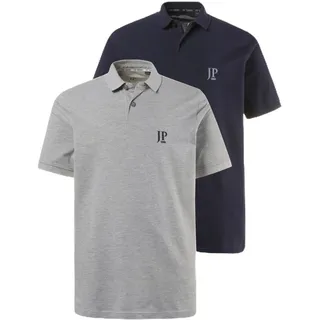 JP 1880 Herren große Größen Menswear L-8XL bis 7XL, Poloshirts, 2er-Pack, Piqué, Seitenschlitze, Regular Fit, dunkel Marine 4XL 704317730-4XL