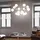 Ideal Nodi 15-flg 105 cm rund Chrom Glas Metall