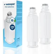 Wessper Wasser Filter Kühlschrank, Wasserfilter Kompatibel mit Samsung Kühlschrank, Ersatz Filter Wasser DA97-17376B HAF-QIN, Aktivkohle Wasserfilter BPA-Frei - 2 Stück