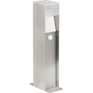 Garten-Leuchte aus Edelstahl gebürstet, LED 1,8W - 400 mm hoch, mit Bewegungsmelder - 200 lm
