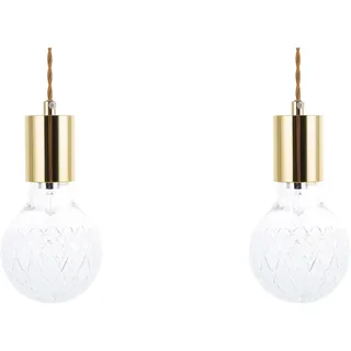 Beliani 2-flg. 10 cm rund gold, transparent