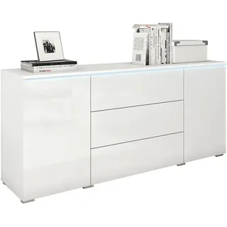 P & B Sideboard Vera mit LED ca. 150 cm Weiß