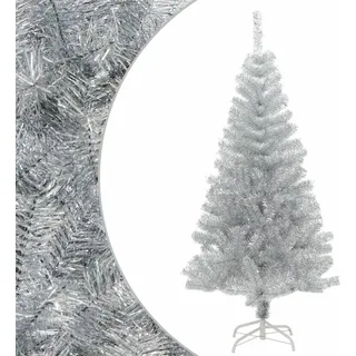 Künstlicher Weihnachtsbaum mit Ständer Silber 120 cm PET - Silber