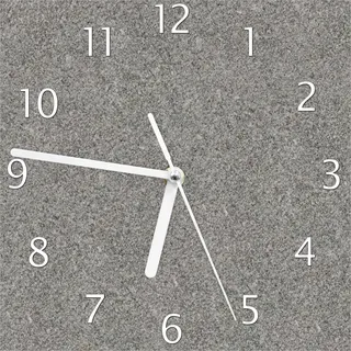 Wallario Design Wanduhr Muster grauer Marmor Optik -Granit - marmoriert aus Echtglas, Größe 20 x 20 cm - Braun