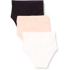 MAMA.LICIOUS Damen MLHEAL COT HW Panties 3-P A. Umstandsunterhose, Snow White/Pack:Black and Nude, Medium-Large