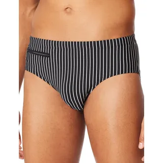 Schiesser Herren Badehose Slip mit Reißverschlusstasche Single Jersey, Aqua