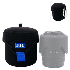 JJC Mirrorless Lens Pouch Tasche Schutzhülle für Canon Fuji Olympus Nikon Sony Objektive, Weiches Neopren, Wasserabweisend, Travel Carry Kamera Objektivhülle mit Karabiner (Innengröße 3,1 x 3,1")