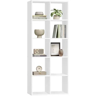 VASAGLE Bücherregal 30 x 65,5 x 161,5 cm Wolkenweiß