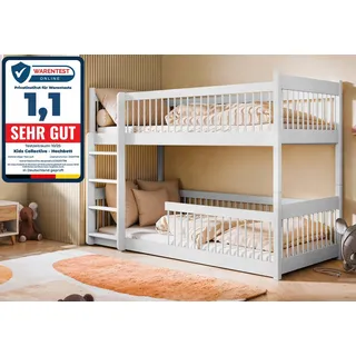Kids Collective Etagenbett 90 x 200 cm Kiefer massiv weiß
