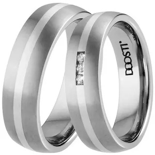 DOOSTI »Schmuck Geschenk Silber 925 Trauring Ehering Partnerring LIEBE« Made in Germany - wahlweise mit oder ohne Zirkonia, silberfarben),