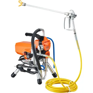 VEVOR Airless-Spritzgerät mit Hochdruckschlauch, 2200-W-Wandstreichpistole, 3000 PSI, 2 l/min, bürstenloser Motor im Lieferumfang enthalten, für Innen- und Außenanstriche, Zaunzubehör
